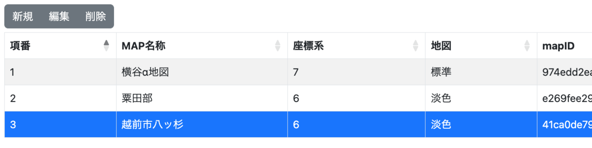 meshmapの編集（表）